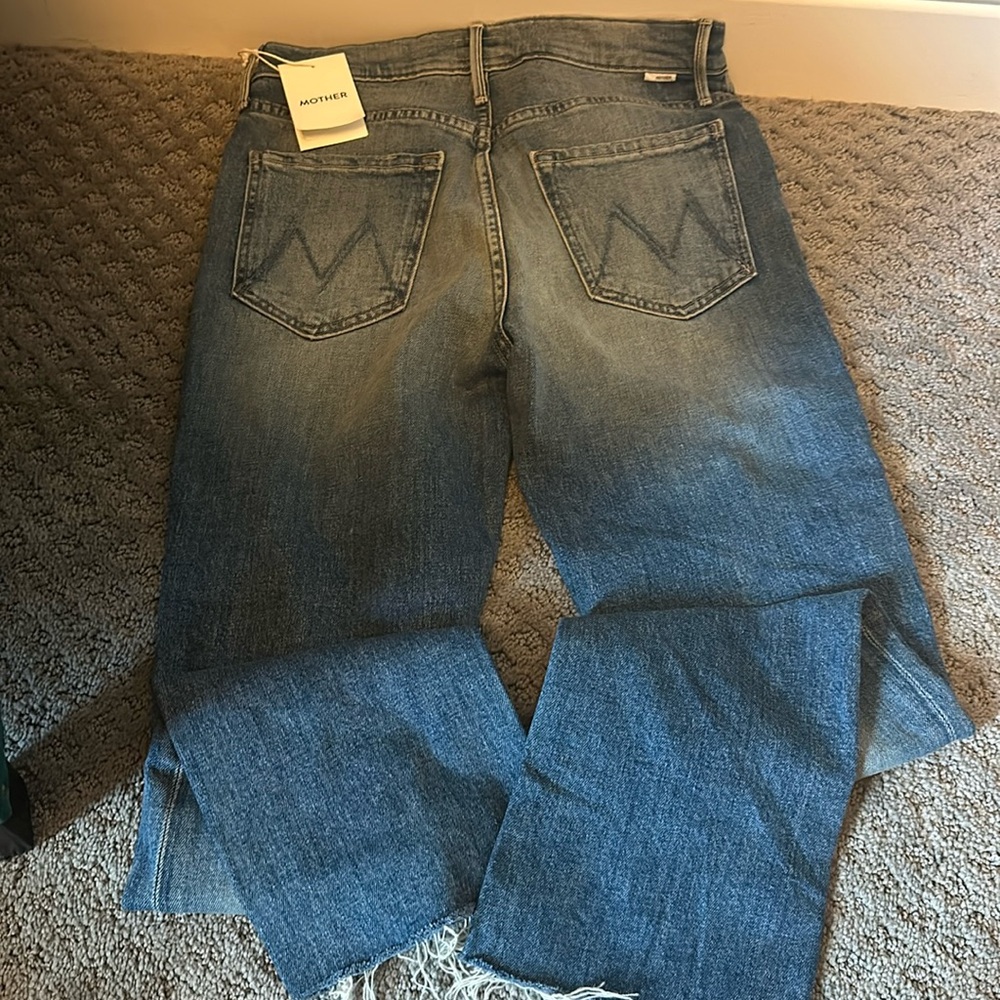 Mother jeans with disrepair one .. ankle with fringe …. Brand new .